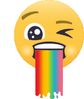 Rainbow Puke Sweet N Sassy Sticker - Rainbow Puke Sweet N Sassy Joypixels Stickers