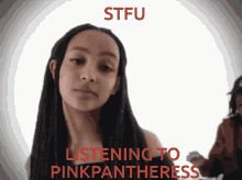 Pinkpantheress Stfu GIF - Pinkpantheress Stfu Listening To Pinkpantheress GIFs