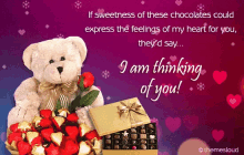 Thinking Of You Chocolates GIF - Thinking Of You Chocolates Teddy Bear GIFs