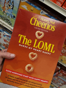 a box of honey nut cheerios the loml makes my heart happy
