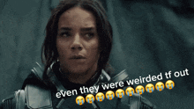 a man with a beard has a caption that says even they were weirded tf out