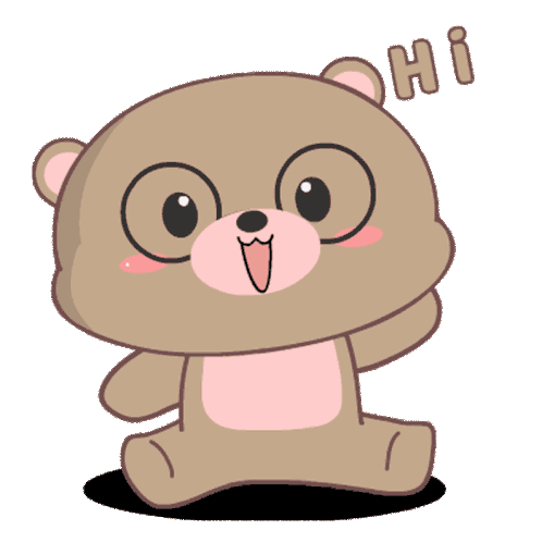 Baby Bear Brown Sticker - Baby Bear Brown Blushed Stickers