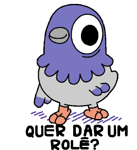 Pigeon Asks Wanna Go Out In Portuguese Sticker