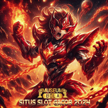 a poster for museum bola situs slot gacor 2024 with a cartoon character