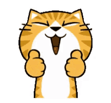 animated cat thumbs up