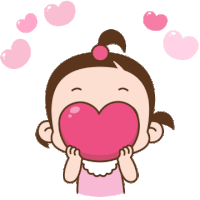 a girl in a pink dress is holding a heart in front of her face
