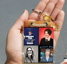 a person is holding a keychain that says finding the unicorn in you