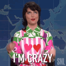 Im Crazy Sarah Sherman GIF - Im Crazy Sarah Sherman Saturday Night Live GIFs