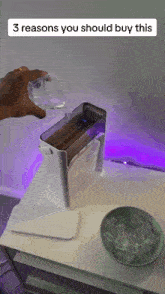 a person pouring water into a container with the words 3 reasons you should buy this