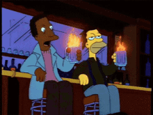 Lenny The Simpsons GIF - Lenny The Simpsons Fire GIFs