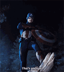 Captain America Enough GIF - Captain America Enough Stop It GIFs