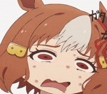 a close up of a cartoon character 's face with the letter b on it