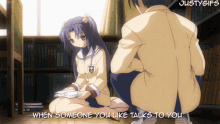 Clannad When Some One You Like Talks To You GIF - Clannad When Some One You Like Talks To You Cute GIFs