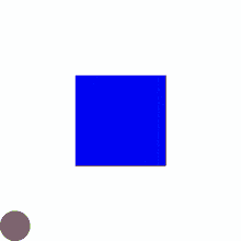 a blue square is surrounded by a green circle on a white background