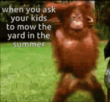 Ask Kids To Mow Yard Summer GIF