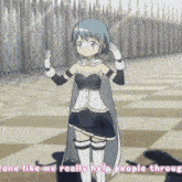 a cartoon of a girl with the words come like me really help people through