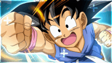 a cartoon character with a fist in the air with a plus sign in the corner