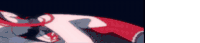a close up of a person 's face in a cartoon with a dark background .