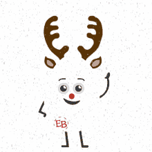 reindeer snowing snow rudolph santa