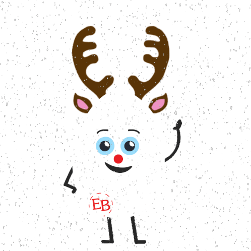 Reindeer Snowing Sticker - Reindeer Snowing Snow Stickers