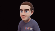a cartoon character says merry christmas in a dark room