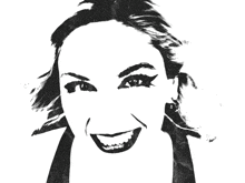 a black and white photo of a woman smiling