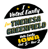 I Voted Early Vote Early Iowa Sticker - I Voted Early Vote Early Iowa Oct5nov2 Stickers
