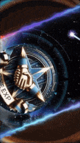 a compass with a handshake and the words " free exp "