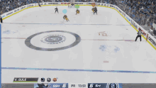 a hockey game is being played between the sharks and the bruins