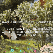 a painting with a quote from the bible