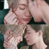 a close up of a couple 's faces with the word lingorm on the bottom right