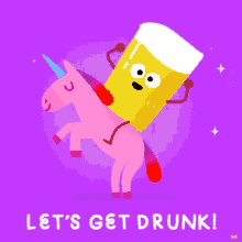 Unicorn Lets Get Drunk GIF - Unicorn Lets Get Drunk Beer GIFs