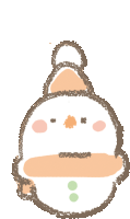 Snowman Jumping Sticker