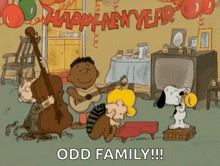 Snoopy Happy New Year GIF - Snoopy Happy New Year Music GIFs