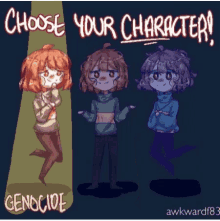 Chara Undertale GIF - Chara Undertale Choose Your Character GIFs