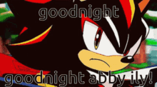 Good Night Abby GIF - Good Night Abby Shadow The Hedgehog GIFs