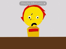 a cartoon character standing next to another cartoon character with the words alight motion x