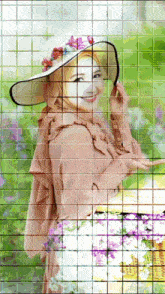 a woman wearing a hijab and a hat is smiling