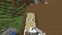a screenshot of a minecraft game shows a block with a yellow circle on it
