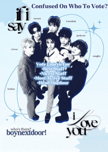 a poster that says " if i say " on it