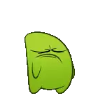 a green cartoon character with a yellow star on his face .