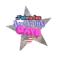 a sign that says j'aime les americains gays on it