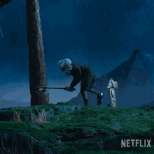 Chopping Down Tree Geppetto GIF