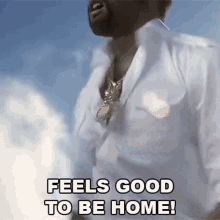 Feel Good To Be Home Kanye West GIF - Feel Good To Be Home Kanye West Touch The Sky Song GIFs