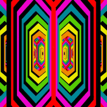 trippy design colors hexagon hypnotic