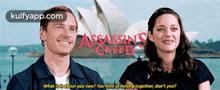 Assassinscreedwhat Bhatout You Two? You Kind Of Belong Together, Don'T You?.Gif GIF - Assassinscreedwhat Bhatout You Two? You Kind Of Belong Together Don'T You? Marion Cotillard GIFs