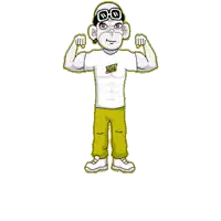 a cartoon of a man with a shirt that says ziot