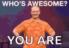 Colin Mochrie Whos Awesome GIF - Colin Mochrie Whos Awesome Whose Line Is It Anyway GIFs
