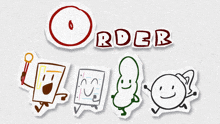 the word order is written on a piece of paper