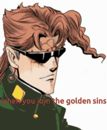 When You Join The Golden Sins Shades Off GIF - When You Join The Golden Sins Shades Off Noriaki Kakyoin GIFs